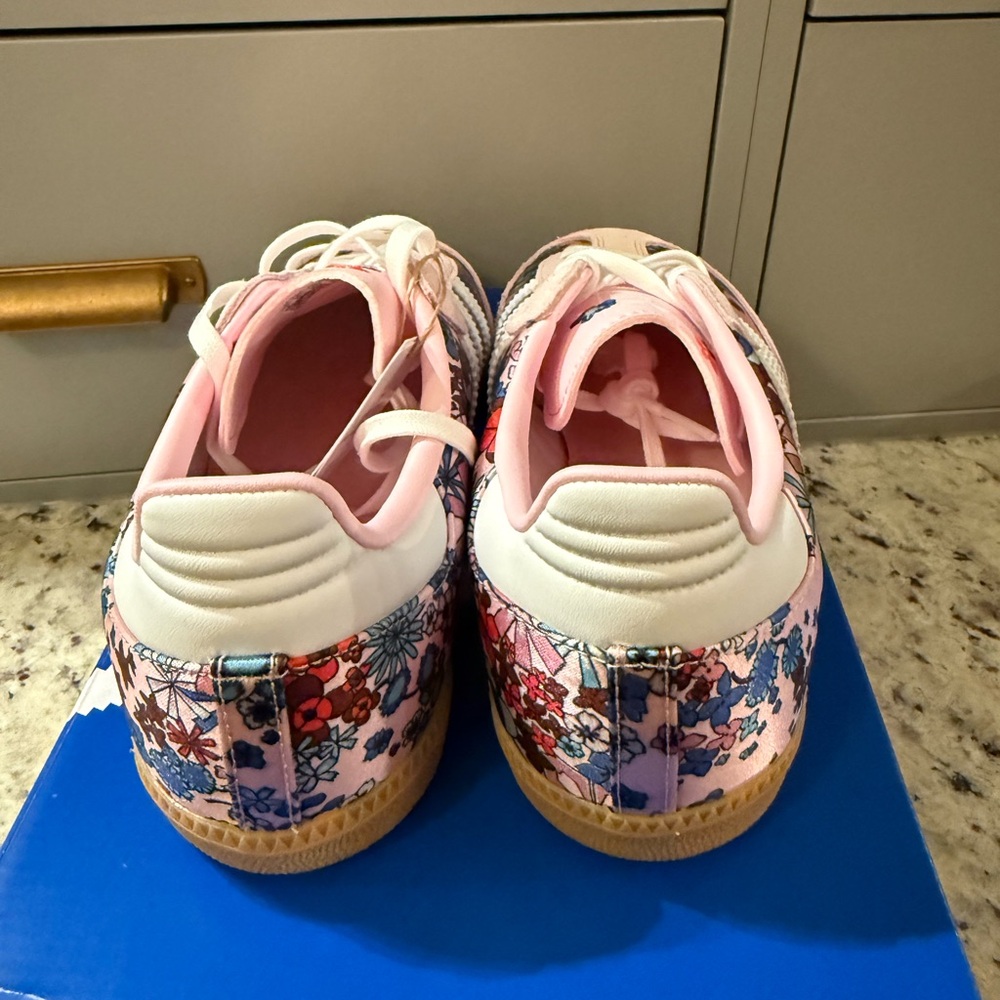 🆕 Adidas × Liberty London Limited Edition Samba OG J Flora — Blue Size 8 - Picture 5 of 9